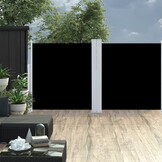 VidaXL Uittrekbaar Windscherm 120x600 cm Zwart - 60% Korting