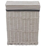 vidaXL Wasmand wilgen wit