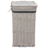 vidaXL Wasmand wilgen wit