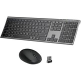 Draadloos Toetsenbord & Muis Set QWERTY DK03 Grijs - 57% Korting