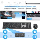 Draadloos Toetsenbord & Muis Set QWERTY DK03 Grijs - 57% Korting