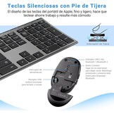 Draadloos Toetsenbord & Muis Set QWERTY DK03 Grijs - 57% Korting
