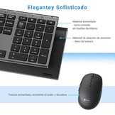 Draadloos Toetsenbord & Muis Set QWERTY DK03 Grijs - 57% Korting