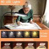 GABORISH 3-in-1 Vergrootlamp met LED - 10x Vergrootglas - Zwart - 16 cm lens