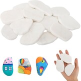 prota 15 Pieces Stones for Painting, 5-8 cm Smooth Large Pebbles, Flat Pebbles for Crafts White Pebbles Decorative Stones Beach Rhinestones Garden Pebbles for Colourful