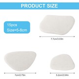 prota 15 Pieces Stones for Painting, 5-8 cm Smooth Large Pebbles, Flat Pebbles for Crafts White Pebbles Decorative Stones Beach Rhinestones Garden Pebbles for Colourful