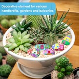prota 15 Pieces Stones for Painting, 5-8 cm Smooth Large Pebbles, Flat Pebbles for Crafts White Pebbles Decorative Stones Beach Rhinestones Garden Pebbles for Colourful
