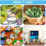 prota 15 Pieces Stones for Painting, 5-8 cm Smooth Large Pebbles, Flat Pebbles for Crafts White Pebbles Decorative Stones Beach Rhinestones Garden Pebbles for Colourful