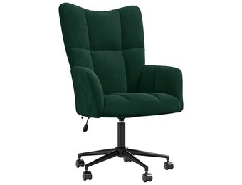 vidaXL Relaxstoel fluweel donkergoen