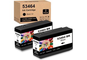 2x Zwarte Inkjet Cartridge 53464 voor Primera LX1000/LX2000 - 34% Korting!