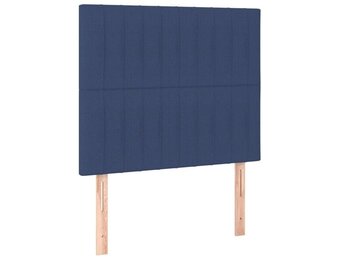 vidaXL Hoofdborden 2 st 90x5x78/88 cm stof blauw