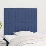 vidaXL Hoofdborden 2 stuks Blauw Stof - 60% Korting