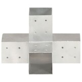 vidaXL X-vormige paalverbinding 81x81 mm - Gegalvaniseerd Metaal
