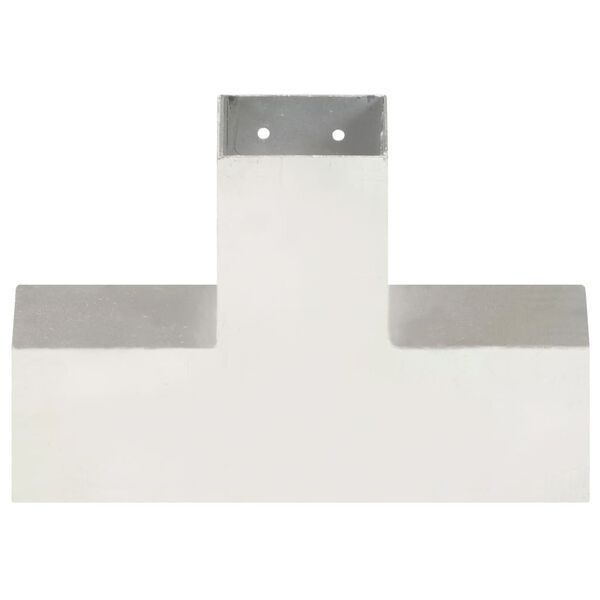 vidaXL X-vormige paalverbinding 81x81 mm - Gegalvaniseerd Metaal