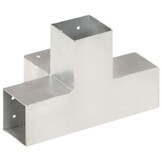 vidaXL X-vormige paalverbinding 81x81 mm - Gegalvaniseerd Metaal
