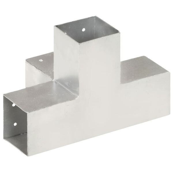 vidaXL X-vormige paalverbinding 81x81 mm - Gegalvaniseerd Metaal