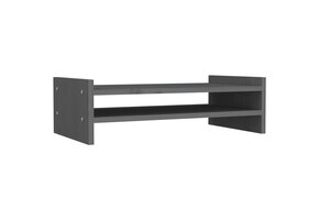 Monitorstandaard Grenenhout Grijs 50x27x15 cm - Nu 38% Korting!