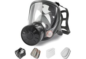 Volgelaats Gasmasker met Koolstoffilter | Nucleaire & Chemische Overleving