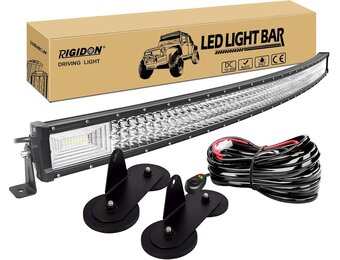 RIGIDON 52 inch Gebogen LED Lichtbalk 675W - Off-road Werkverlichting met Magnetische Beugel en Kabelboom