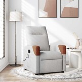 Verstelbare Massagestoel Stof Wolk Grijs - 54% Korting