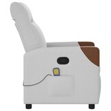 Verstelbare Massagestoel Stof Wolk Grijs - 54% Korting