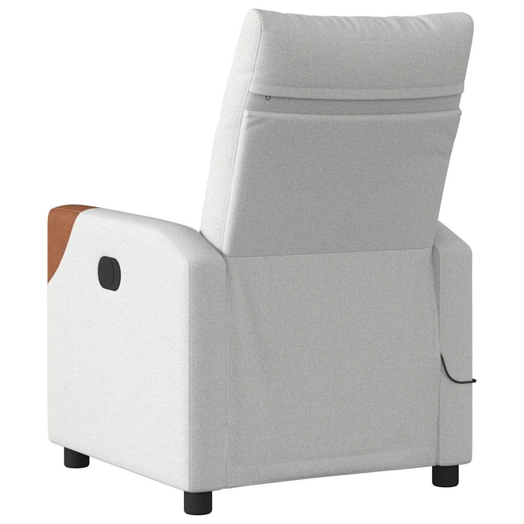Verstelbare Massagestoel Stof Wolk Grijs - 54% Korting