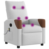 Verstelbare Massagestoel Stof Wolk Grijs - 54% Korting
