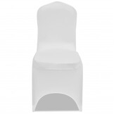 6x Witte Stretch Stoelhoes - 57% Korting