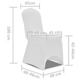 Stoelhoes Stretch Wit (6 stuks) - 57% Korting