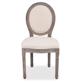 vidaXL Eetkamerstoelen 4 st stof crèmekleurig