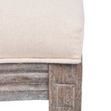 vidaXL Eetkamerstoelen 4 st stof crèmekleurig