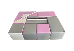 Schuim Kasteel Blokken Set 11 Stuks - Wit, Paars & Grijs (41% Korting)