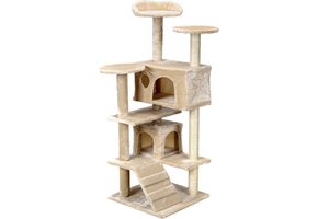 XXL Kattenboom Beige | Speeltoren met Sisal & Zachte Voering