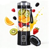 Mini Blender Sapcentrifuge Zwart - Oplaadbaar USB - 33% Korting