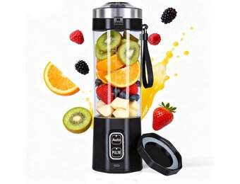 Mini Blender Sapcentrifuge Zwart - Oplaadbaar USB - 33% Korting