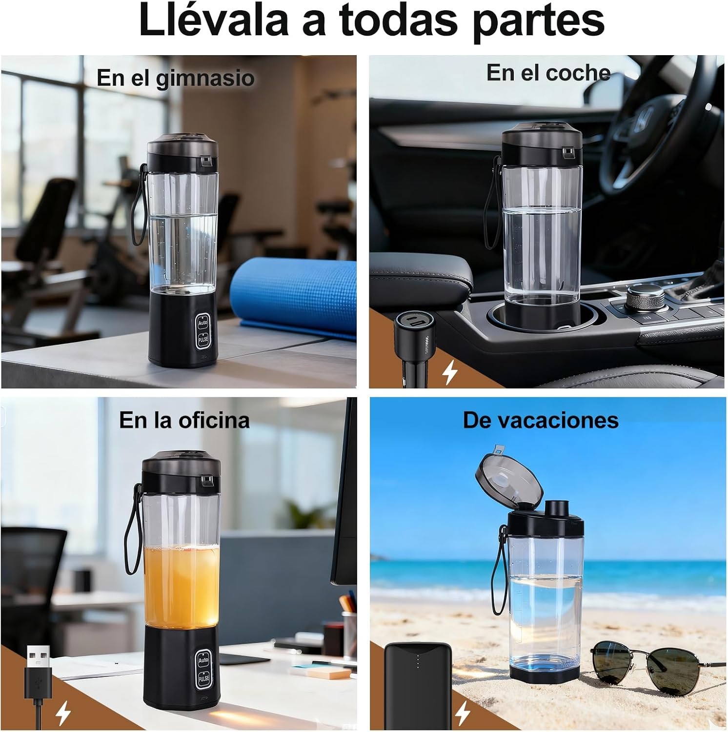 Mini Blender Sapcentrifuge Zwart - Oplaadbaar USB - 33% Korting