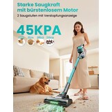 Draadloze Steelstofzuiger Cyaan - 61% Korting | 45000Pa, 50 Min. Looptijd