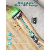 Draadloze Steelstofzuiger Cyaan - 61% Korting | 45000Pa, 50 Min. Looptijd