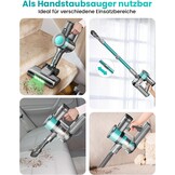 Draadloze Steelstofzuiger Cyaan - 61% Korting | 45000Pa, 50 Min. Looptijd