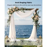 Witte Chiffon Trouwgordijnen (2 stuks) - 75x600cm - 32% Korting!