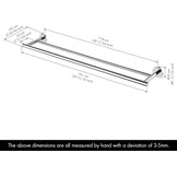 Dubbele RVS Handdoekrail Badkamer - 75 cm Gepolijst - 29% Korting!