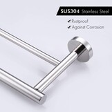 Dubbele RVS Handdoekrail Badkamer - 75 cm Gepolijst - 29% Korting!