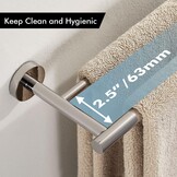 Dubbele RVS Handdoekrail Badkamer - 75 cm Gepolijst - 29% Korting!