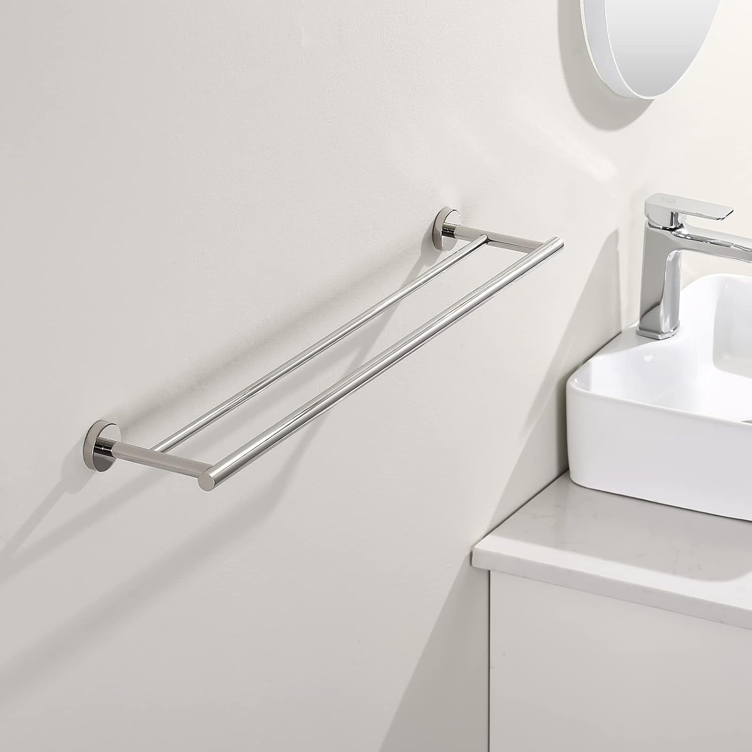 Dubbele RVS Handdoekrail Badkamer - 75 cm Gepolijst - 29% Korting!