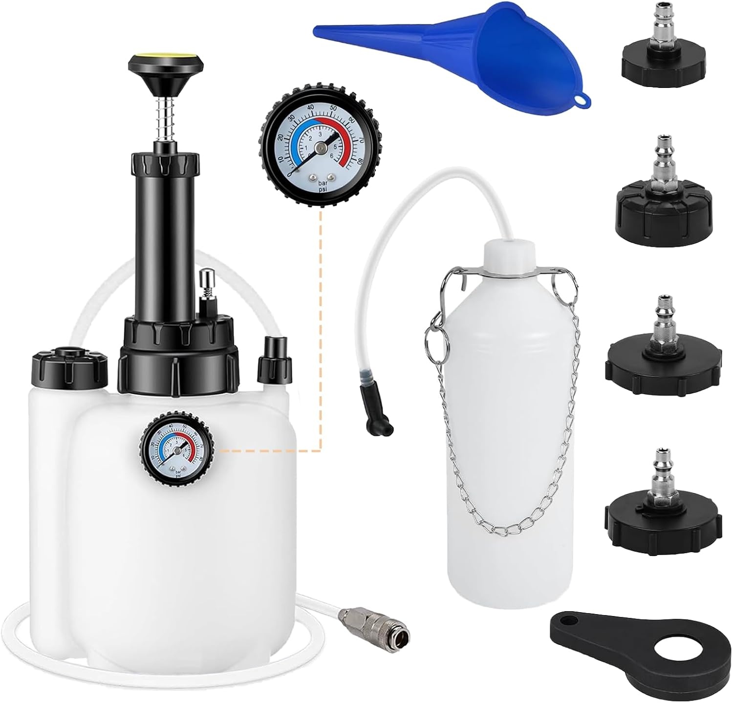 Remvloeistofwisselkit 1 Persoon | Universeel 4 Adapters | 3L Reservoir