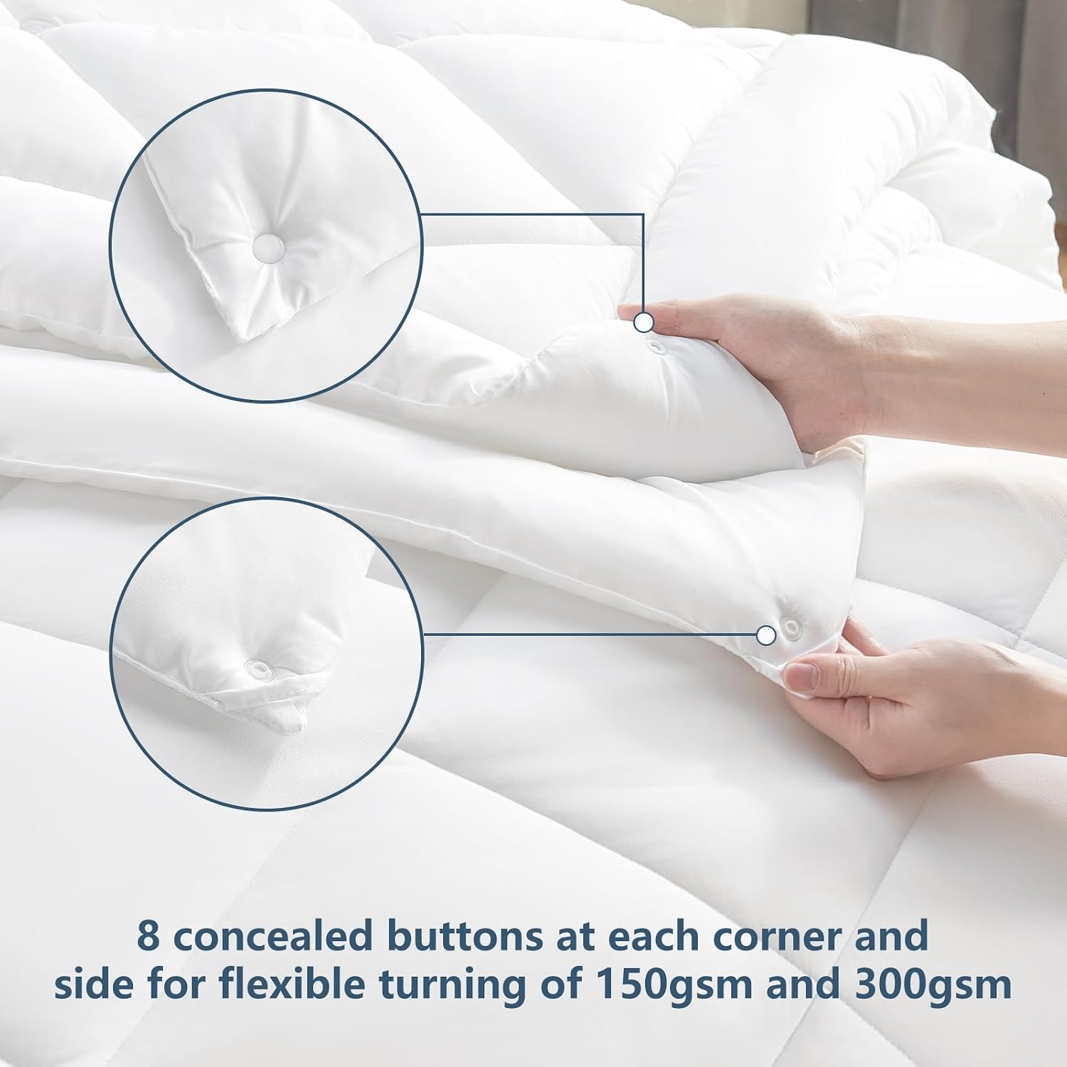 4-Seizoenen Dekbed 200x200 cm Microvezel Wit | 34% Korting!