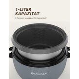 Rijstkoker 1L - 400W (1-5 pers.) met Stoomfunctie | 29% Korting