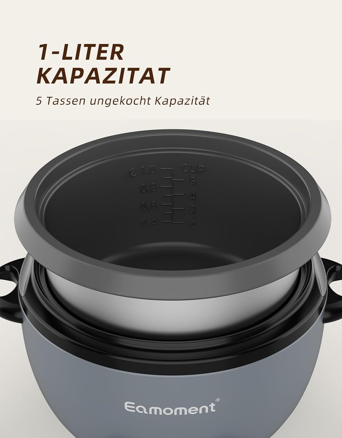 Rijstkoker 1L - 400W (1-5 pers.) met Stoomfunctie | 29% Korting