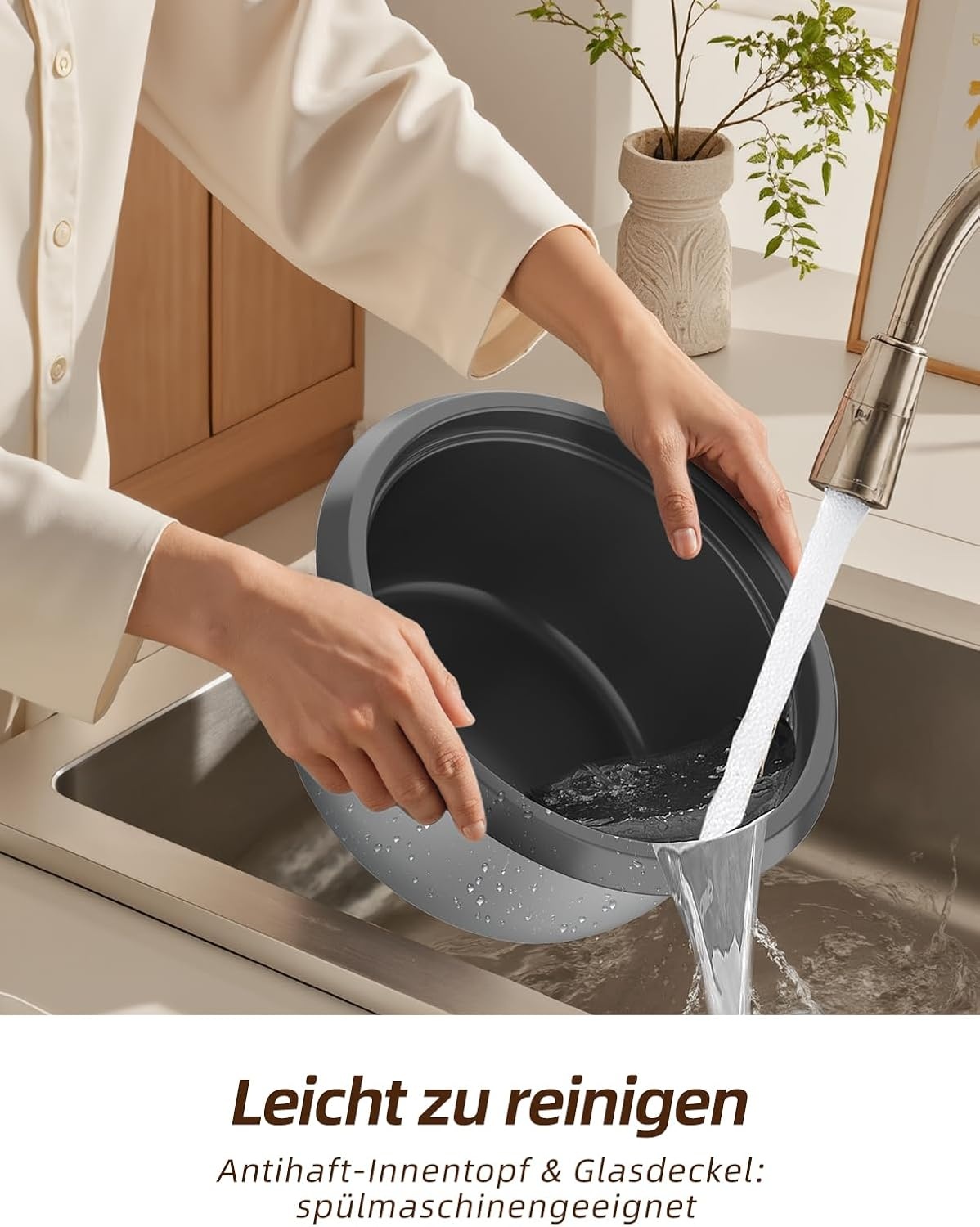 Rijstkoker 1L - 400W (1-5 pers.) met Stoomfunctie | 29% Korting