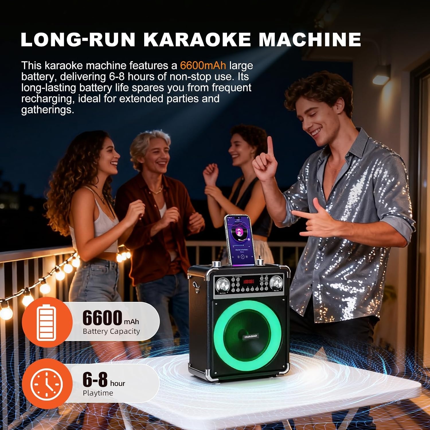 Karaoke Machine met 2 Microfoons